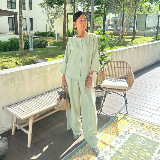 JANAD BLOUSE SET RUSMI - MATCHA