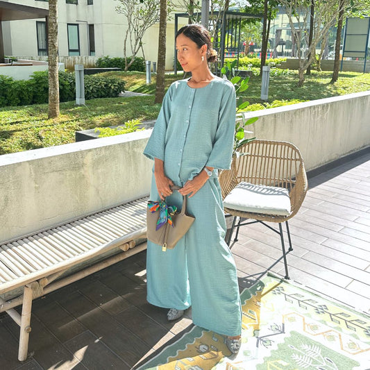 JANAD BLOUSE SET RUSMI - PINE GREEN